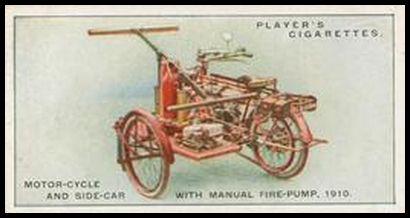 36 Motor Cycle and Side Car with Manual Fire Pump, 1910